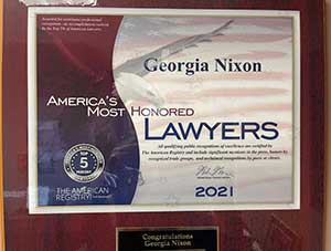 Georgia Nixon | America's Most Honored Lawyers | 2021